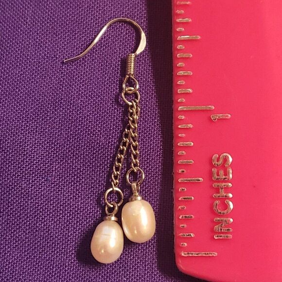 Large Keshi Pearl & Baroque Fresh Water Pearl Necklace & Earrings - Picture 11 of 11